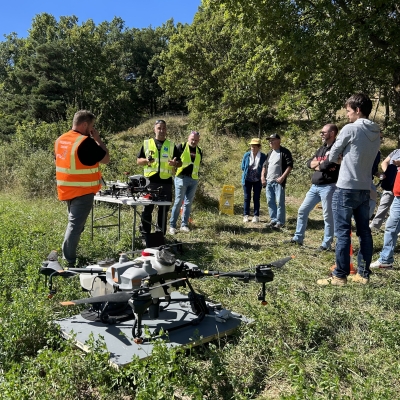 Démonstration de drones agricoles